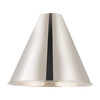 INNOVATIONS MBC-16-PN Ballston Cone Light 16 inch Polished Nickel Metal Shade