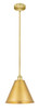 INNOVATIONS 616-1S-SG-MBC-12-SG Edison Cone 1 Light 12 inch Mini Pendant Satin Gold