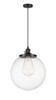 INNOVATIONS 201CSW-BK-G202-14 Beacon 1 Light 14 inch Mini Pendant With Switch Matte Black