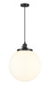 INNOVATIONS 201CSW-BK-G201-14 Beacon 1 Light 14 inch Mini Pendant With Switch Matte Black