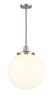 INNOVATIONS 201C-SN-G201-14 Beacon 1 Light 14 inch Mini Pendant Brushed Satin Nickel
