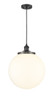 INNOVATIONS 201C-BK-G201-14 Beacon 1 Light 14 inch Mini Pendant Matte Black