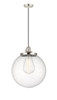 INNOVATIONS 201CSW-PN-G204-14 Beacon 1 Light 14 inch Mini Pendant With Switch Polished Nickel