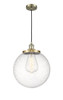 INNOVATIONS 201C-AB-G204-14 Beacon 1 Light 14 inch Mini Pendant Antique Brass