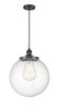 INNOVATIONS 201C-BK-G204-14 Beacon 1 Light 14 inch Mini Pendant Matte Black