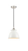 INNOVATIONS 616-1P-PN-M14-W Adirondack 1 Light Mini Pendant part of the Edison Collection Polished Nickel
