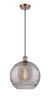 INNOVATIONS 516-1P-AC-G1213-12SM Deco Swirl 1 Light 12 inch Mini Pendant Antique Copper