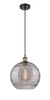 INNOVATIONS 516-1P-BAB-G1213-12SM Deco Swirl 1 Light 12 inch Mini Pendant Black Antique Brass