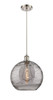 INNOVATIONS 516-1P-SN-G1213-12SM Deco Swirl 1 Light 12 inch Mini Pendant Brushed Satin Nickel