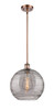 INNOVATIONS 516-1S-AC-G1213-12SM Deco Swirl 1 Light 12 inch Mini Pendant Antique Copper