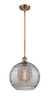 INNOVATIONS 516-1S-BB-G1213-12SM Deco Swirl 1 Light 12 inch Mini Pendant Brushed Brass