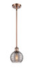 INNOVATIONS 516-1S-AC-G1213-6SM Deco Swirl 1 Light 6 inch Mini Pendant Antique Copper
