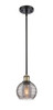 INNOVATIONS 516-1S-BAB-G1213-6SM Deco Swirl 1 Light 6 inch Mini Pendant Black Antique Brass