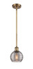 INNOVATIONS 516-1S-BB-G1213-6SM Deco Swirl 1 Light 6 inch Mini Pendant Brushed Brass