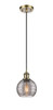 INNOVATIONS 516-1P-AB-G1213-6SM Deco Swirl 1 Light 6 inch Mini Pendant Antique Brass