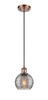 INNOVATIONS 516-1P-AC-G1213-6SM Deco Swirl 1 Light 6 inch Mini Pendant Antique Copper