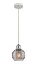 INNOVATIONS 516-1P-WPC-G1213-6SM Deco Swirl 1 Light 6 inch Mini Pendant White and Polished Chrome