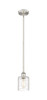 INNOVATIONS 616-1S-SN-G1113 Cobbleskill 1 Light Mini Pendant part of the Ballston Collection Brushed Satin Nickel