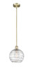 INNOVATIONS 616-1S-AB-G1213-10 Athens Deco Swirl 1 Light 10 inch Mini Pendant Antique Brass