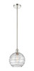 INNOVATIONS 616-1S-PN-G1213-10 Athens Deco Swirl 1 Light 10 inch Mini Pendant Polished Nickel