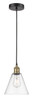 INNOVATIONS 616-1P-BAB-GBC-82 Edison Glass Cone 1 8 inch Mini Pendant Black Antique Brass