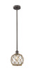 INNOVATIONS 616-1S-OB-G122-8RB Farmhouse Rope 1 Light 8 inch Mini Pendant Oil Rubbed Bronze