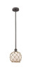 INNOVATIONS 616-1S-OB-G121-8RB Farmhouse Rope 1 Light 8 inch Mini Pendant Oil Rubbed Bronze