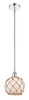 INNOVATIONS 616-1S-PC-G121-8RB Farmhouse Rope 1 Light 8 inch Mini Pendant Polished Chrome
