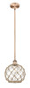 INNOVATIONS 616-1S-AC-G122-10RB Farmhouse Rope 1 Light 10 inch Mini Pendant Antique Copper