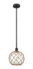 INNOVATIONS 616-1S-BK-G122-10RB Farmhouse Rope 1 Light 10 inch Mini Pendant Matte Black