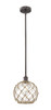 INNOVATIONS 616-1S-OB-G122-10RB Farmhouse Rope 1 Light 10 inch Mini Pendant Oil Rubbed Bronze