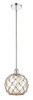 INNOVATIONS 616-1S-PC-G122-10RB Farmhouse Rope 1 Light 10 inch Mini Pendant Polished Chrome