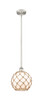 INNOVATIONS 616-1S-SN-G121-10RB Farmhouse Rope 1 Light 10 inch Mini Pendant Brushed Satin Nickel