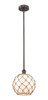 INNOVATIONS 616-1S-OB-G121-10RB Farmhouse Rope 1 Light 10 inch Mini Pendant Oil Rubbed Bronze