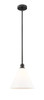 INNOVATIONS 616-1S-BK-GBC-121 Edison Cone 1 Light 12 inch Mini Pendant Matte Black