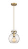 INNOVATIONS 410-1PS-BB-G410-8SDY Newton Sphere 1 8 inch Mini Pendant Brushed Brass
