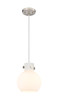 INNOVATIONS 410-1PS-SN-G410-8WH Newton Sphere 1 8 inch Mini Pendant Brushed Satin Nickel