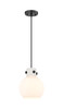 INNOVATIONS 410-1PS-BK-G410-8WH Newton Sphere 1 8 inch Mini Pendant Matte Black