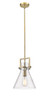 INNOVATIONS 411-1SM-BB-G411-10SDY Newton Cone 1 10 inch Mini Pendant Brushed Brass