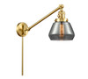 INNOVATIONS 237-SG-G173-LED Fulton 1 Light 8 inch Swing Arm With Switch Satin Gold