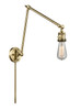 INNOVATIONS 238-AB-LED Bare Bulb 1 Light 5 inch Swing Arm With Switch Antique Brass