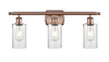 INNOVATIONS 516-3W-AC-G804 Clymer 3 26 inch Bath Vanity Light Antique Copper