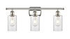 INNOVATIONS 516-3W-PN-G804 Clymer 3 26 inch Bath Vanity Light Polished Nickel
