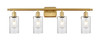 INNOVATIONS 516-4W-SG-G804 Clymer 4 36 inch Bath Vanity Light Satin Gold