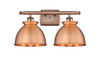 INNOVATIONS 516-2W-AC-M14-AC Adirondack 2 18 inch Bath Vanity Light Antique Copper