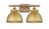 INNOVATIONS 516-2W-BB-M14-BB Adirondack 2 18 inch Bath Vanity Light Brushed Brass