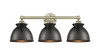 INNOVATIONS 616-3W-AB-M14-BK Adirondack 3 Light Bath Vanity Light part of the Edison Collection Antique Brass