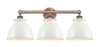 INNOVATIONS 616-3W-AC-M14-W Adirondack 3 Light Bath Vanity Light part of the Edison Collection Antique Copper