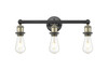 INNOVATIONS 616-3W-BAB-M14-W Adirondack 3 Light Bath Vanity Light part of the Edison Collection Black Antique Brass