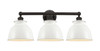 INNOVATIONS 616-3W-OB-M14-W Adirondack 3 Light Bath Vanity Light part of the Edison Collection Oil Rubbed Bronze